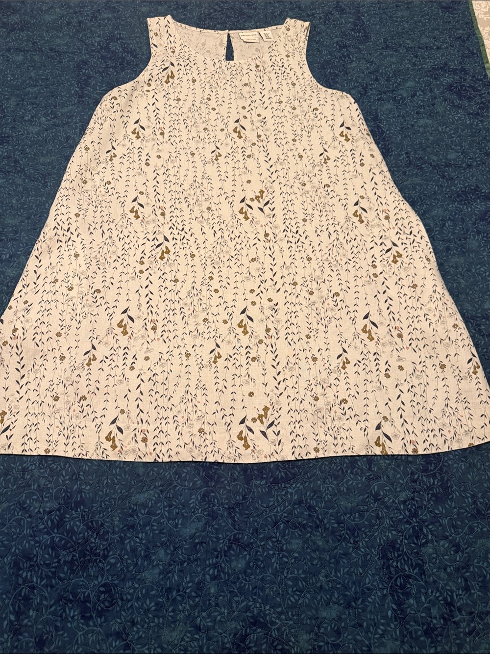 Rachel Zoe Leaf/Vine Flower Linen Dress, Size M